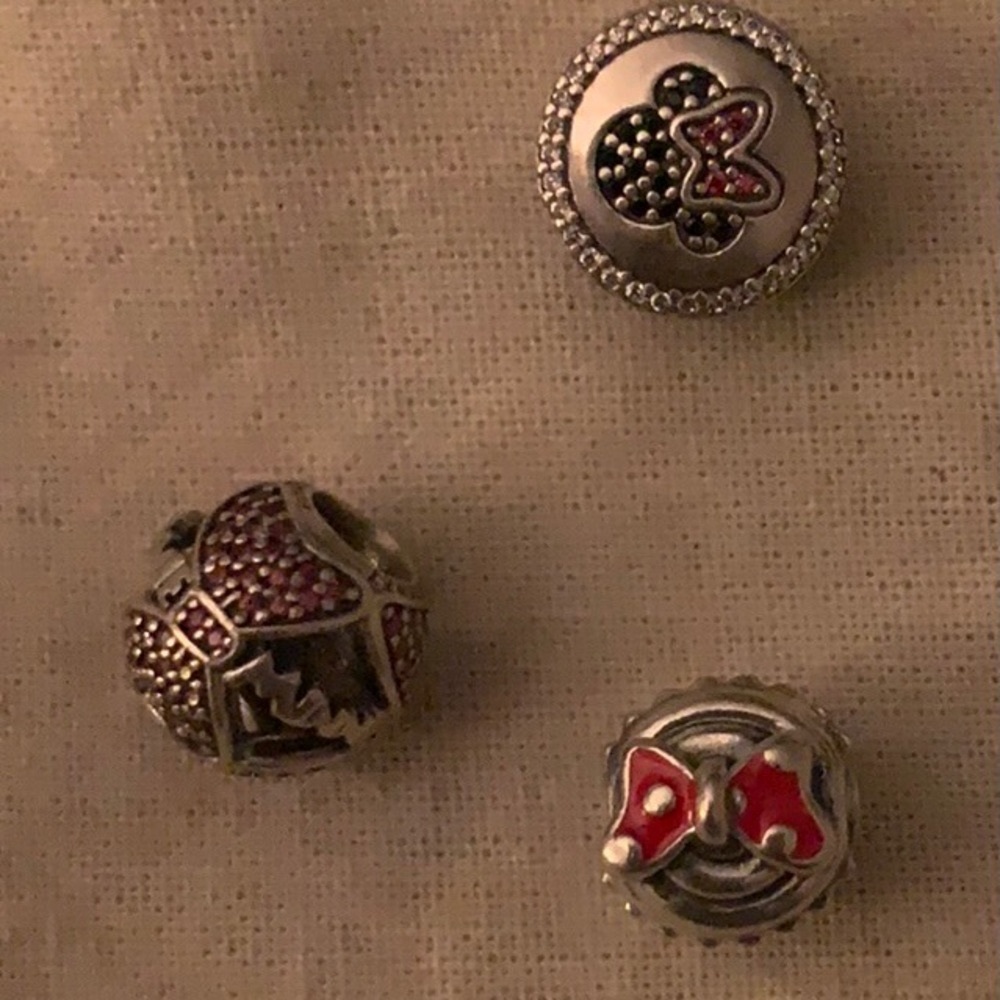 Genuine Pandora Disney Minnie Mouse Charm Set